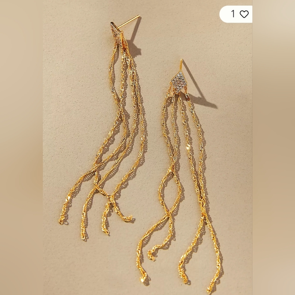 NWT: Fringed Earrings By Anthropologie
